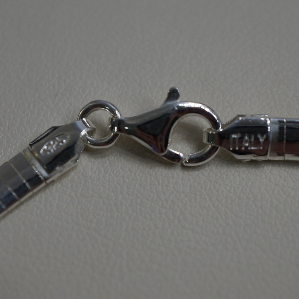 Sterling Silver (.925) 16 Inch Omega Necklace - Picture 5 of 6